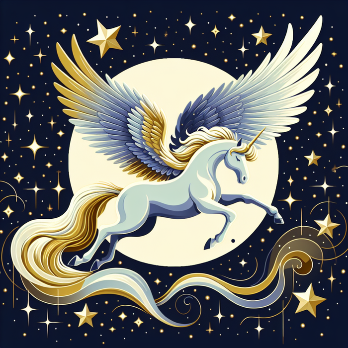 Starry Pegasus Flight DIY Paint By Diamonds