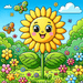 Jolly Sunflower Painting By Diamonds Kit