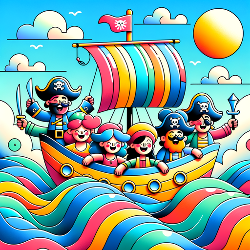 Sailing With Pirate Friends Paint By Diamonds