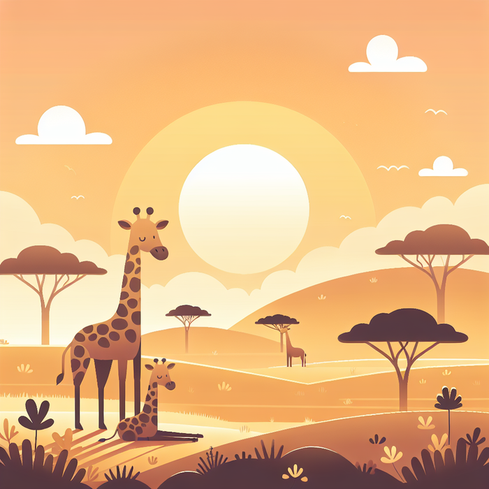 Sunset Serenade With Giraffes Paint By Diamonds