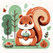 Curious Squirrel Gathering Paint By Diamonds Art
