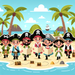 Pirate's Tropical Treasure Hunt Painting Diamond Kit
