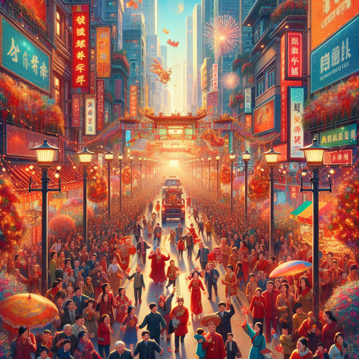 Tet Festival - Ho Chi Minh City, Vietnam Painting Diamond Kit