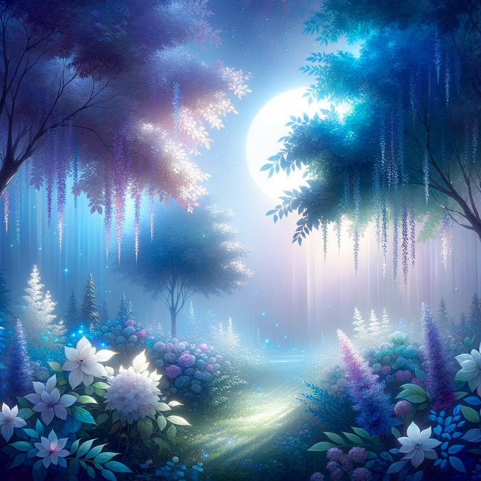 Magical Moonlit Garden Paint By Diamonds Art