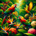 Vibrant Tropical Birds Diamonded Painting Kits