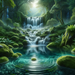 Tranquil Waterfall Escape Paint By Diamonds Art