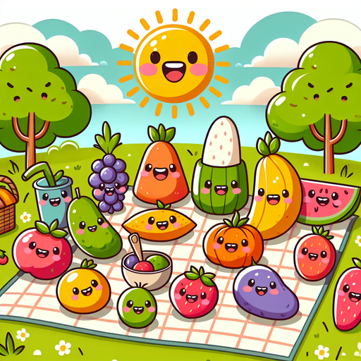 Sunny Snacks Picnic Paint By Diamonds