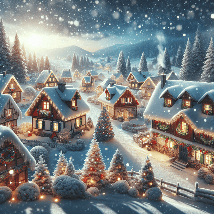 Charming Christmas Village Diamonded Painting Kits