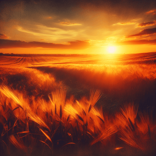 Golden Harvest Sunset Diamond Painting