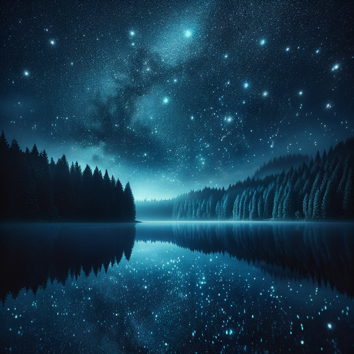 Starry Night Reflection 5D DIY Paint By Diamond Kit