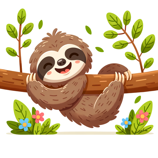 Joyful Sloth Paint By Color