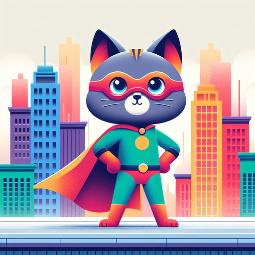 Superhero Cat Paint By Color