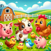 Funky Farm Friends Paint By Diamonds Kits