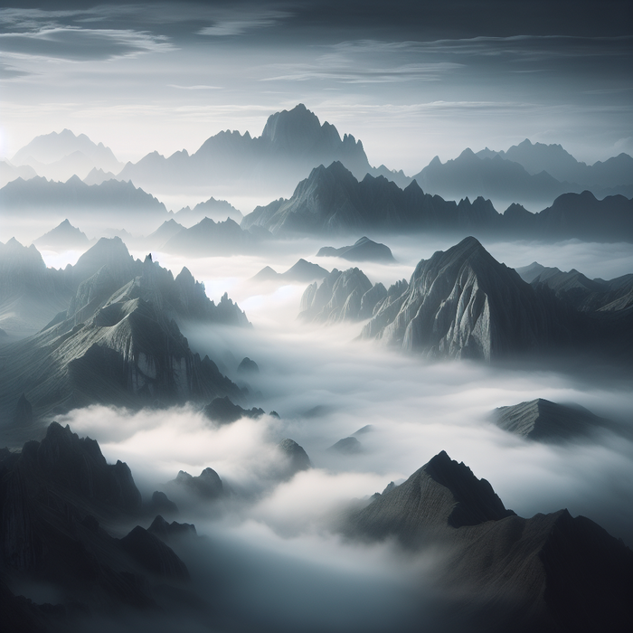 Mysterious Mountain Fog Diamond Painting