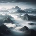 Mysterious Mountain Fog Diamond Painting