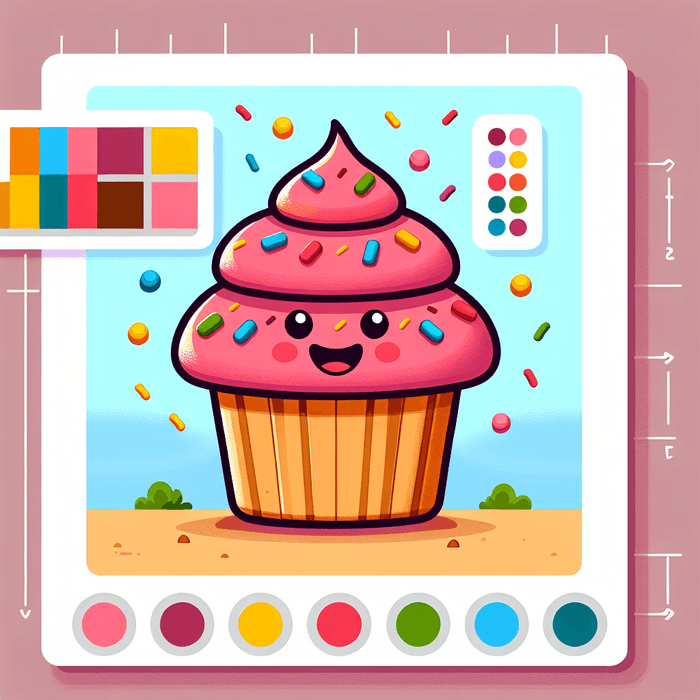 Colorful Cupcake Paint By Color