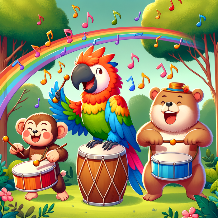 Playful Animal Band Painting Diamond Kit