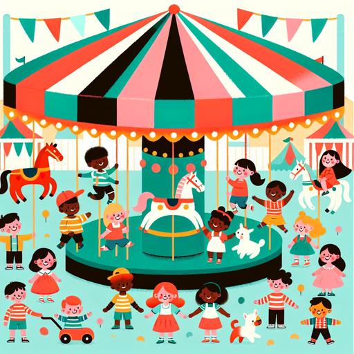 Cheerful Carnival Scene Paint By Diamond