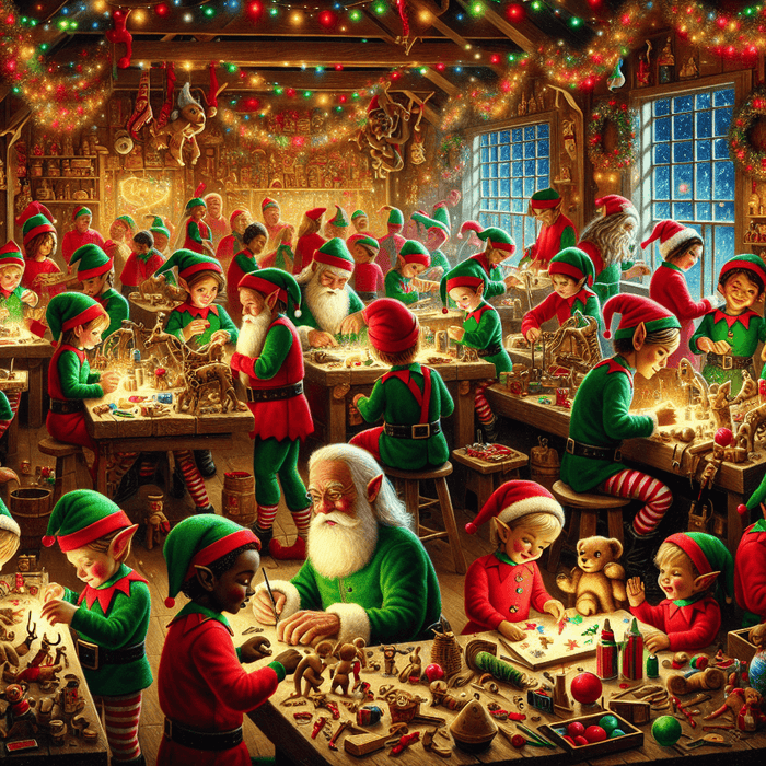 Santa's North Pole Workshop Paint By Diamonds