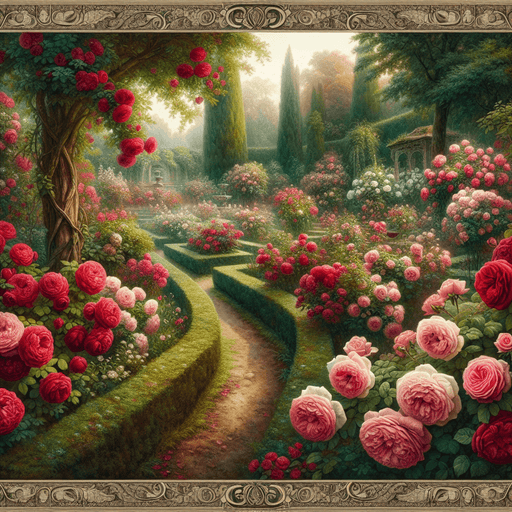 Victorian Rose Garden Painting By Diamonds Kit