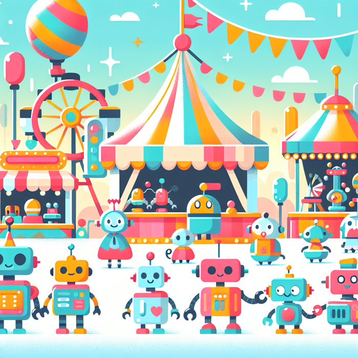 Robots' Carnival Extravaganza Paint By Diamonds Art