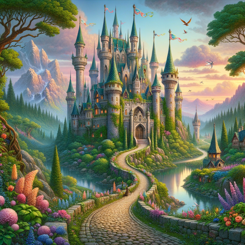 Fairytale Castle 5D DIY Paint By Diamond Kit