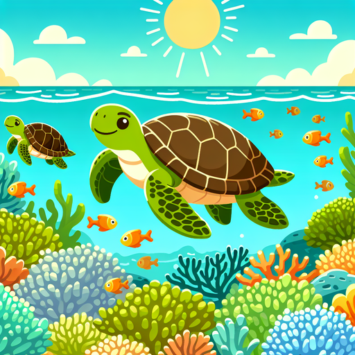 Tropical Turtle Tides Painting Diamond Kit