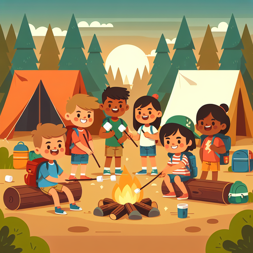 Summer Camp Adventure Painting Diamond Kit