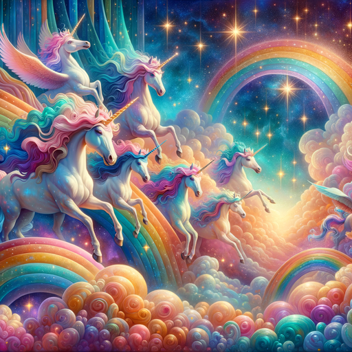 Fantasy Unicorns In Dreamland Paint By Diamond