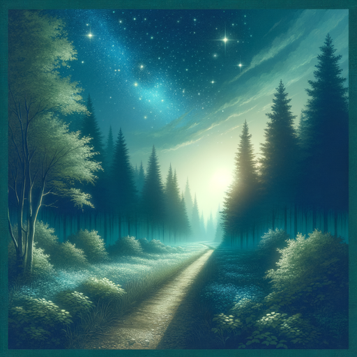 Starlit Forest Path Diamonded Painting Kits