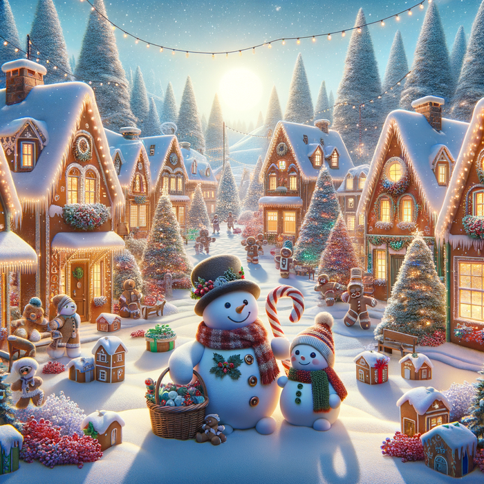 Charming Snowman Village Paint By Diamonds