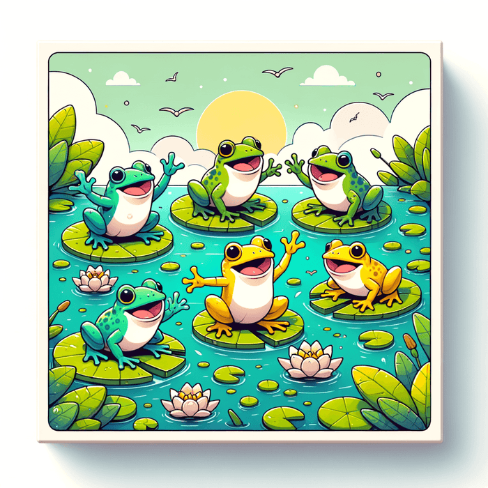 Friendly Frogs' Frolic Paint By Diamonds Kits