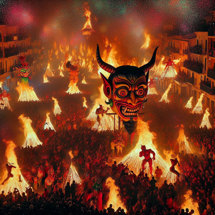 The Burning Of The Devil Paint By Diamond