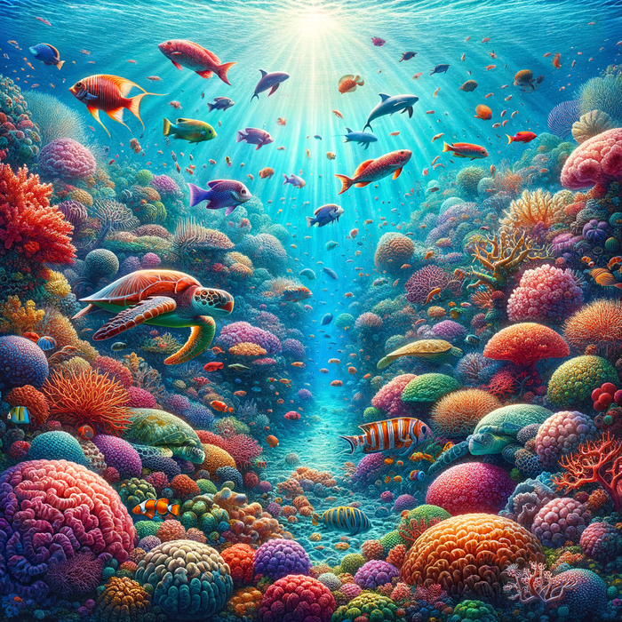 Underwater Coral Paradise 5D DIY Paint By Diamond Kit