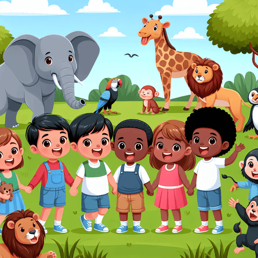 Lively Zoo Adventure Paint By Diamonds Art