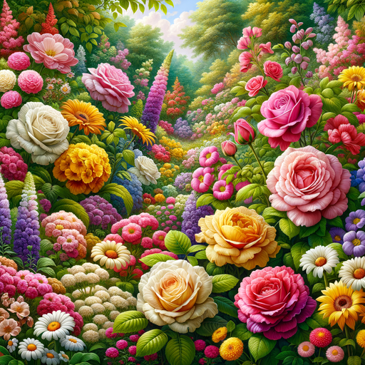 Gorgeous Garden Blossoms Paint By Diamonds Art