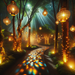 Mystical Lantern Pathway Paint By Diamonds Kits