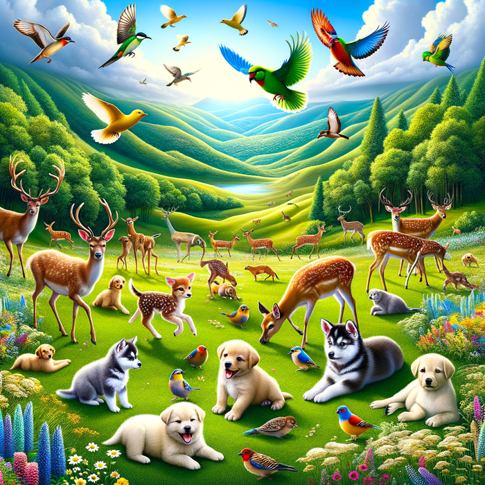 Charming Animal Kingdom 5D DIY Paint By Diamond Kit