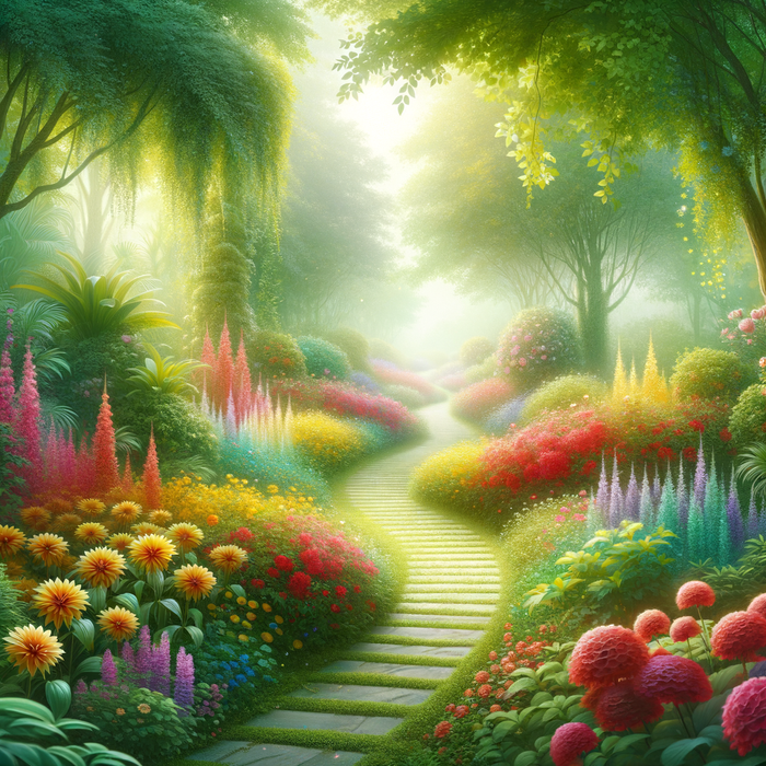 Charming Garden Path Painting By Diamonds Kit