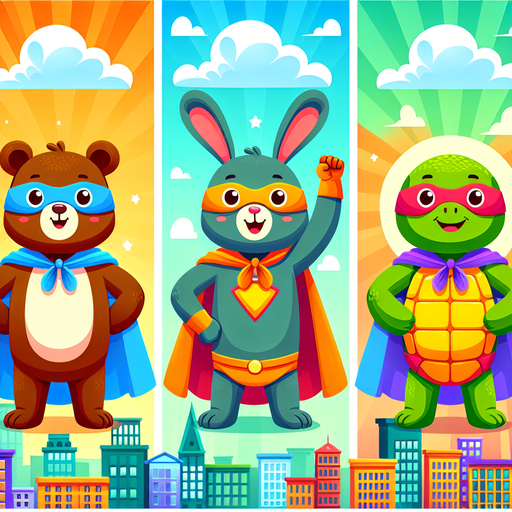 Superhero Animal Adventures Paint By Color