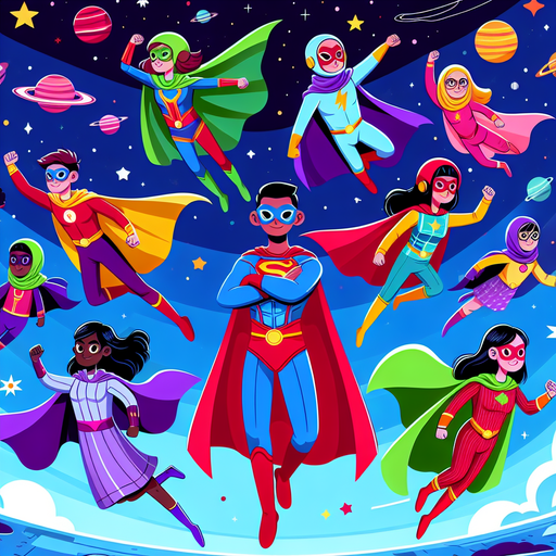 Superhero Galaxy Rescue Painting By Diamonds Kit