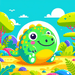 Friendly Dinosaur Adventure Paint By Diamonds