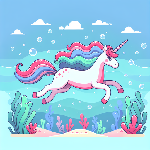Undersea Unicorn Painting Diamond Kit