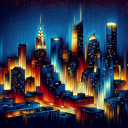 Captivating City Lights DIY Paint By Diamonds