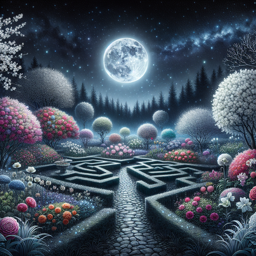 Mystic Night Garden Painting Diamond Kit