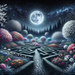 Mystic Night Garden Painting Diamond Kit