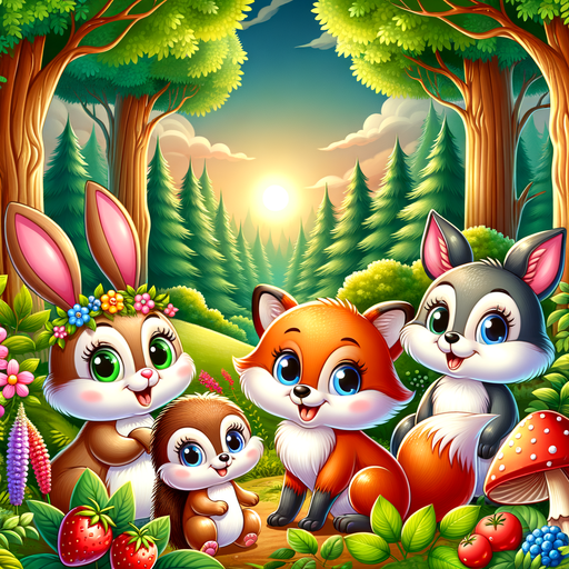 Cute Forest Creatures Paint By Diamonds Art