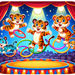 Circus Thrills With Performing Tigers Paint By Diamond