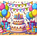 Happy Birthday Party Paint By Diamonds Kits