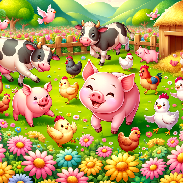 Joyful Farmyard Fun Paint By Color